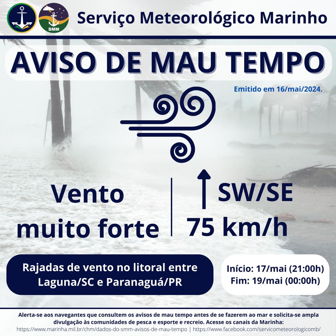 Marinha Alerta Para Ventos De Km H No Litoral