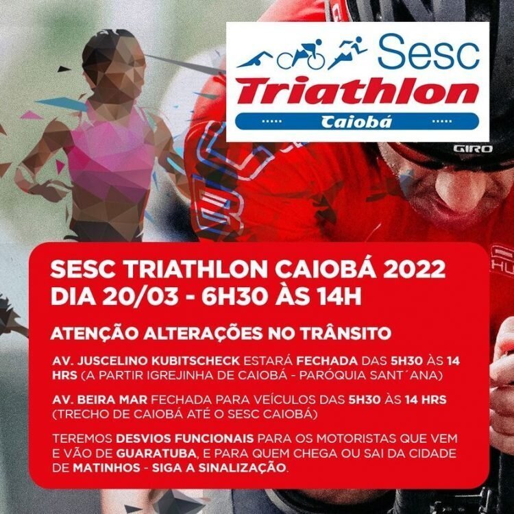 Sesc Triathlon Caiobá é neste domingo, 12/3 - Jornal Tribuna do Litoral